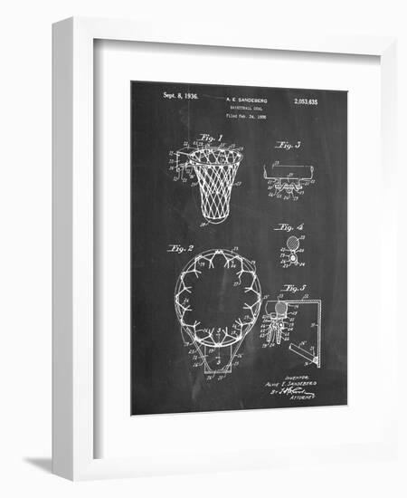 Basketball Goal Patent 1936-null-Framed Art Print