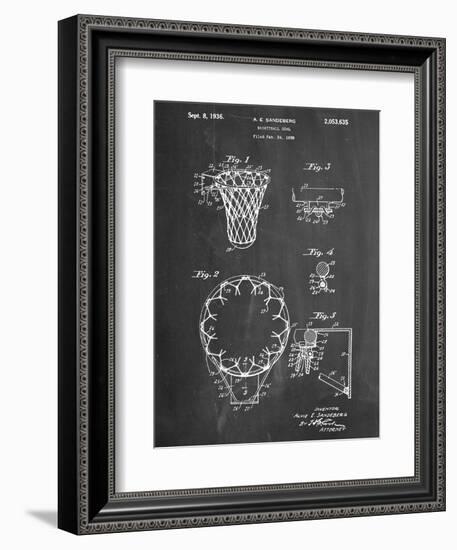 Basketball Goal Patent 1936-null-Framed Art Print