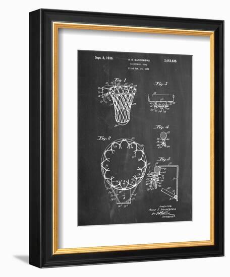 Basketball Goal Patent 1936-null-Framed Art Print