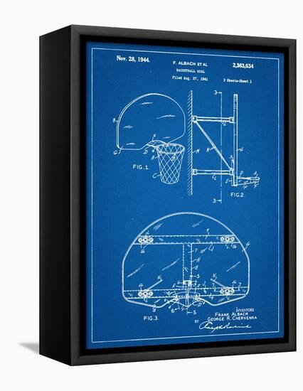 Basketball Goal Patent-null-Framed Stretched Canvas