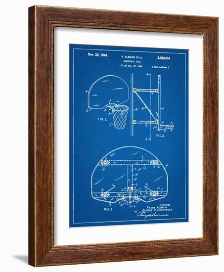 Basketball Goal Patent-null-Framed Art Print