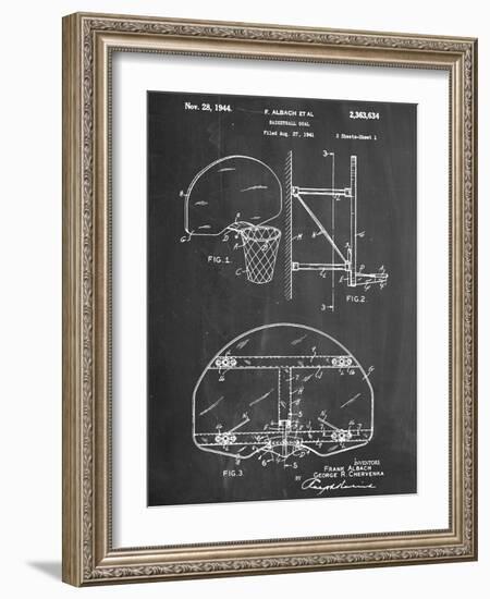 Basketball Goal Patent-null-Framed Art Print