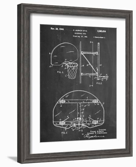 Basketball Goal Patent-null-Framed Art Print