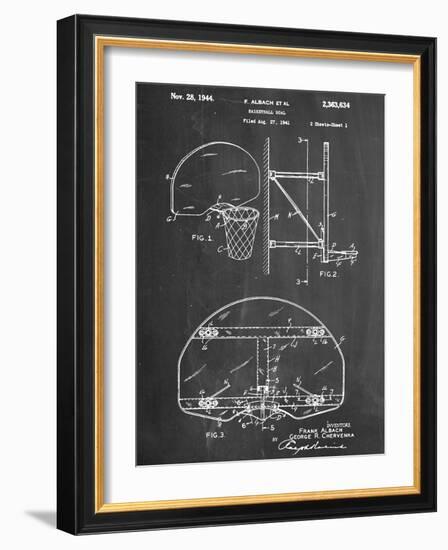 Basketball Goal Patent-null-Framed Art Print