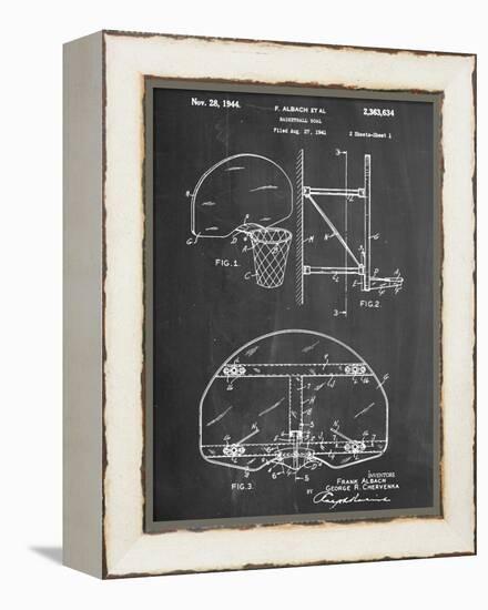 Basketball Goal Patent-null-Framed Stretched Canvas