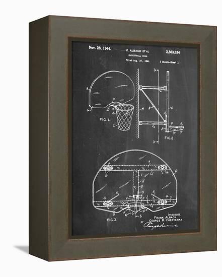 Basketball Goal Patent-null-Framed Stretched Canvas