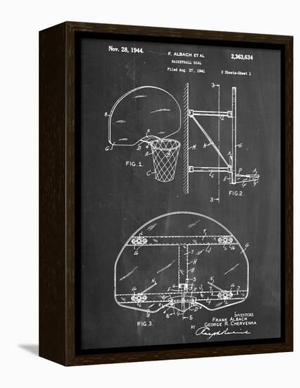 Basketball Goal Patent-null-Framed Stretched Canvas