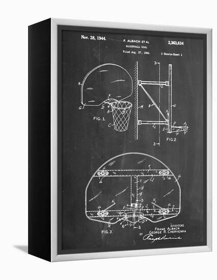 Basketball Goal Patent-null-Framed Stretched Canvas