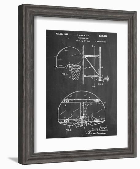 Basketball Goal Patent-null-Framed Art Print