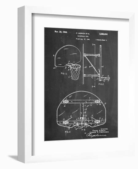 Basketball Goal Patent-null-Framed Art Print