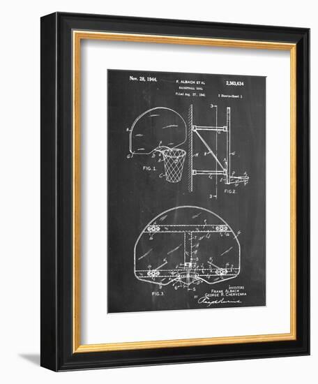 Basketball Goal Patent-null-Framed Art Print