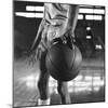 Basketball Held by Player Wilt Chamberlain, 1956-Frank Scherschel-Mounted Photographic Print