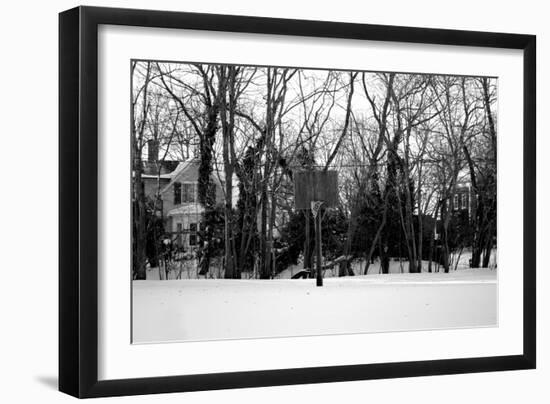 Basketball Hoop Sag Harbor NY-null-Framed Photo