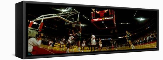 Basketball Match in Progress, Chicago Stadium, Chicago, Cook County, Illinois, USA-null-Framed Premier Image Canvas