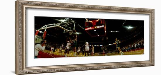 Basketball Match in Progress, Chicago Stadium, Chicago, Cook County, Illinois, USA-null-Framed Photographic Print