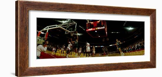 Basketball Match in Progress, Chicago Stadium, Chicago, Cook County, Illinois, USA-null-Framed Photographic Print