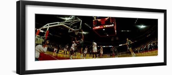 Basketball Match in Progress, Chicago Stadium, Chicago, Cook County, Illinois, USA-null-Framed Photographic Print