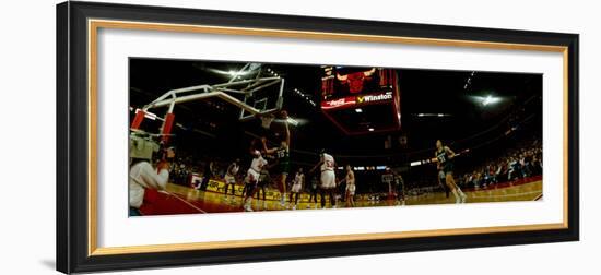 Basketball Match in Progress, Chicago Stadium, Chicago, Cook County, Illinois, USA-null-Framed Photographic Print