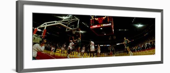 Basketball Match in Progress, Chicago Stadium, Chicago, Cook County, Illinois, USA-null-Framed Photographic Print