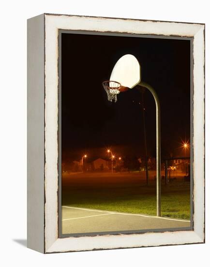 Basketball Net and Court-null-Framed Premier Image Canvas