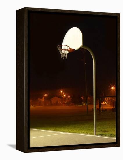 Basketball Net and Court-null-Framed Premier Image Canvas