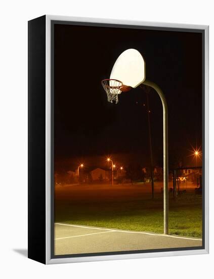 Basketball Net and Court-null-Framed Premier Image Canvas