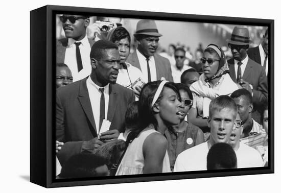 Basketball Player, Bill Russell at the March on Washington, Aug. 28, 1963-null-Framed Stretched Canvas