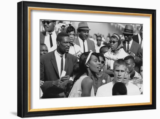 Basketball Player, Bill Russell at the March on Washington, Aug. 28, 1963-null-Framed Photo