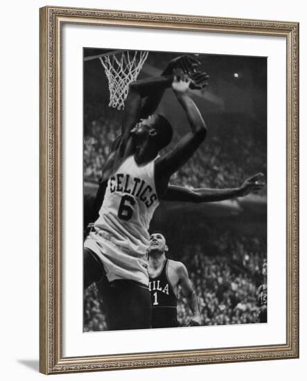 Basketball Player Bill Russell-null-Framed Premium Photographic Print