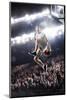 Basketball Player in Action Flying High and Scoring-Eugene Onischenko-Mounted Photographic Print