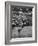 Basketball Player Tom Gola Leaping in the Air to Make a Shot During a Basketball Game-null-Framed Photographic Print