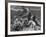 Basketball Player Wilt Chamberlain in Game Against the Celtics-George Silk-Framed Premium Photographic Print