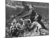Basketball Player Wilt Chamberlain in Game Against the Celtics-George Silk-Mounted Premium Photographic Print