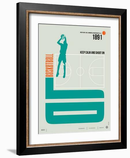 Basketball Poster-NaxArt-Framed Premium Giclee Print