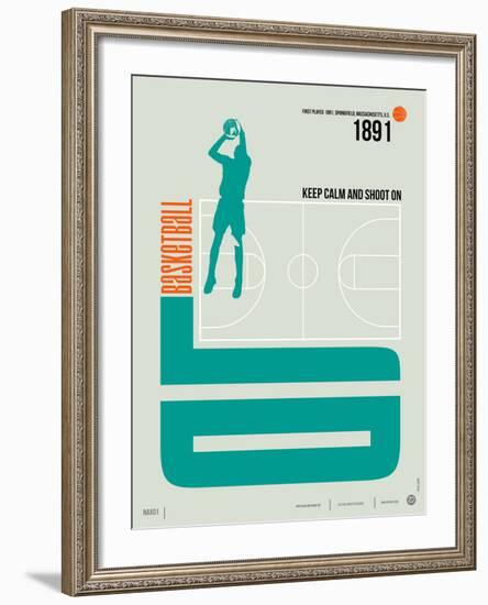 Basketball Poster-NaxArt-Framed Art Print