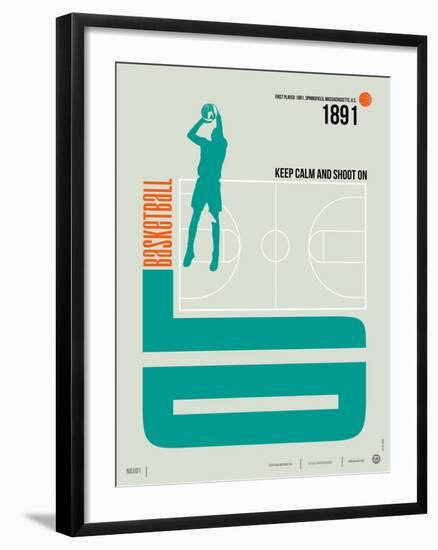 Basketball Poster-NaxArt-Framed Art Print