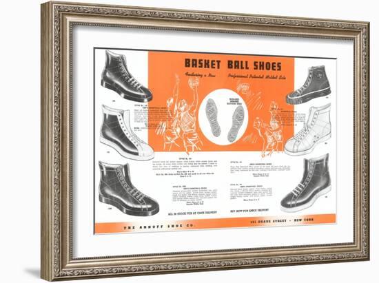 Basketball Shoes-null-Framed Art Print