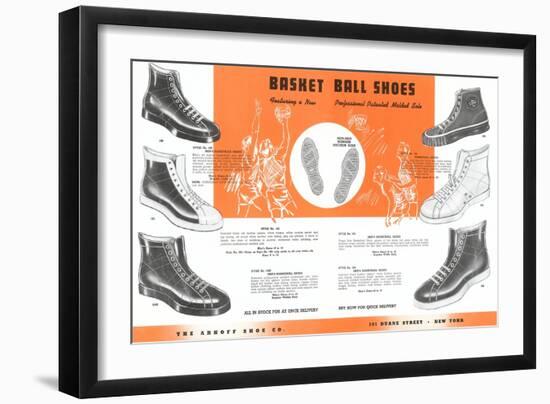 Basketball Shoes-null-Framed Art Print