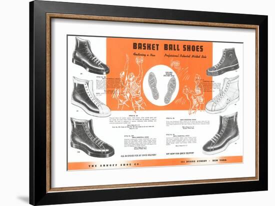 Basketball Shoes-null-Framed Art Print