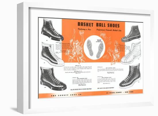 Basketball Shoes-null-Framed Art Print