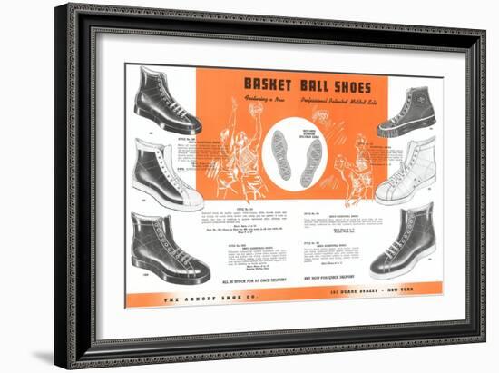 Basketball Shoes-null-Framed Art Print