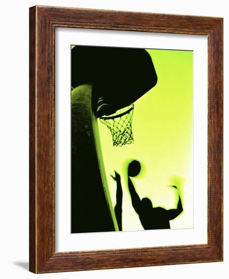 Basketball Silhouette-null-Framed Photographic Print