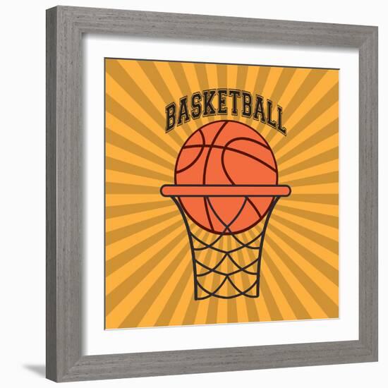 Basketball Sport Design-Jemastock-Framed Art Print