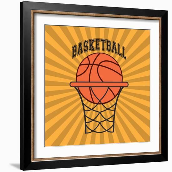 Basketball Sport Design-Jemastock-Framed Art Print