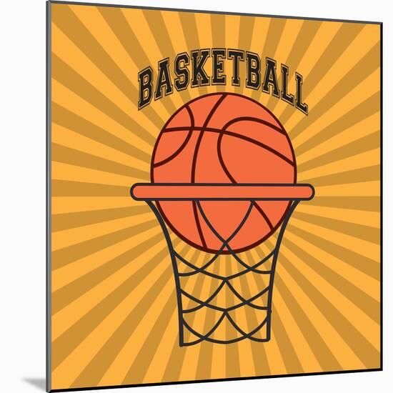 Basketball Sport Design-Jemastock-Mounted Art Print