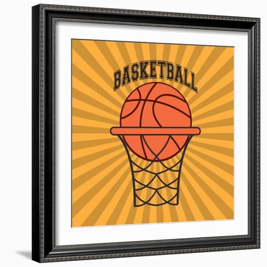 Basketball Sport Design-Jemastock-Framed Art Print