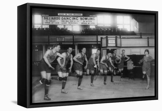 Basketball Team Learns to Dance Photograph - Washington, DC-Lantern Press-Framed Art Print