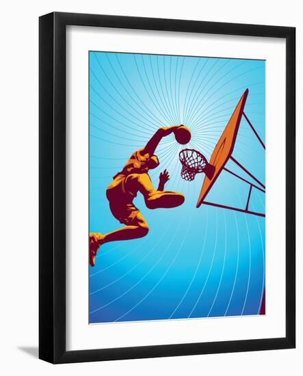 Basketball3Drms-Tonis Pan-Framed Art Print