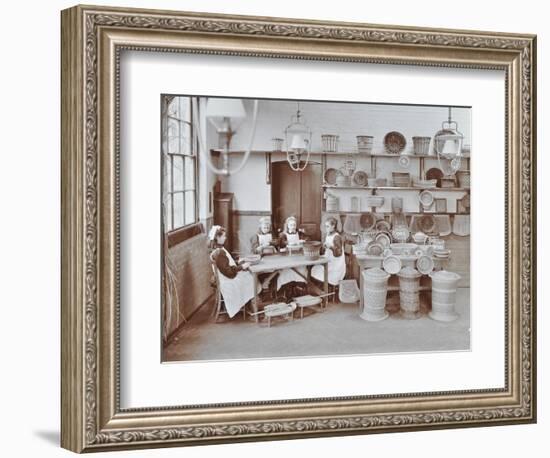 Basketry Workshop at Elm Lodge Residential School for Elder Blind Girls, London, 1908-null-Framed Photographic Print