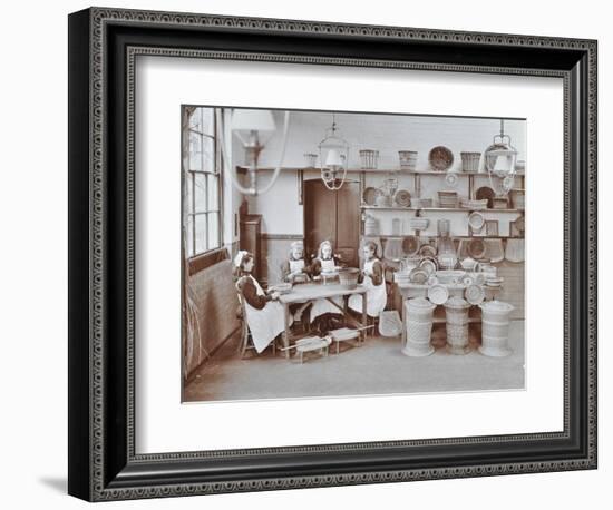 Basketry Workshop at Elm Lodge Residential School for Elder Blind Girls, London, 1908-null-Framed Photographic Print